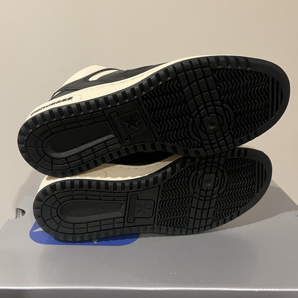 Converse Men's Leather CONVERSE WEAPON MID Sneakers Shoes Black/Ivory Size 9 - Picture 7 of 7